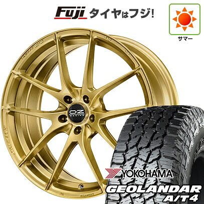 【新品国産車用5穴100】 夏タイヤ ホイール4本セット 225/60R17 ヨコハマ ジオランダー A/T4 G018 RBL OZ レッジェーラHLT 7.5J 17インチ(送料無料)｜フジ スペシャルセレクション