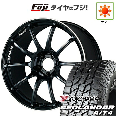 【新品国産車用5穴100】 夏タイヤ ホイール4本セット 225/55R18 ヨコハマ ジオランダー A/T4 G018 RBL ヨコハマ アドバンレーシング RZII 7.5J 18インチ(送料無料)|フジ スペシャルセレクション
