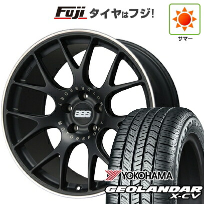 【新品国産車用5穴114.3】 夏タイヤ ホイール4本セット 235/55R19 ヨコハマ ジオランダー X-CV G057 BBS GERMANY CH-R サテンブラック 8J 19インチ(送料無料)