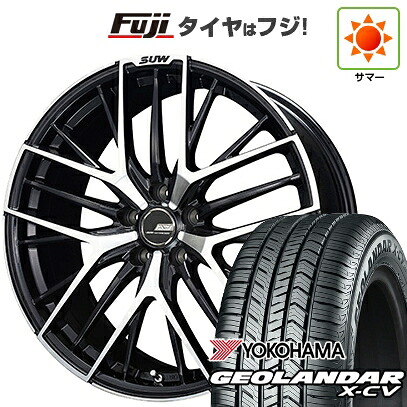 【新品国産車用5穴114.3】 夏タイヤ ホイール4本セット 225/45R19 ヨコハマ ジオランダー X-CV G057 クライメイト SUW アリアS5 8J 19インチ(送料無料)