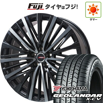 【新品】40系アルファード/ヴェルファイア用 夏タイヤ ホイール4本セット 245/45R20 ヨコハマ ジオランダー X-CV G057 プレミックス MER-V ブラッククリア(平座ナット) 8.5J 20インチ(送料無料)｜フジ スペシャルセレクション
