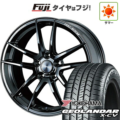 【新品国産車用5穴114.3】 夏タイヤ ホイール4本セット 225/45R19 ヨコハマ ジオランダー X-CV G057 WEDS ウェッズスポーツ RN-55M 8J 19インチ(送料無料)