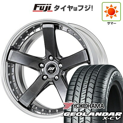 【新品国産車用5穴114.3】 夏タイヤ ホイール4本セット 225/45R19 ヨコハマ ジオランダー X-CV G057 WORK ワーク バックレーベルジースト BST-2 7.5J 19インチ(送料無料)