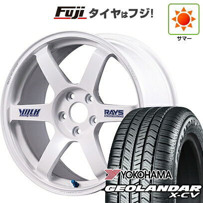 【新品国産車用5穴114.3】 夏タイヤ ホイール4本セット 255/45R20 ヨコハマ ジオランダー X-CV G057 RAYS レイズ ボルクレーシング TE37 サーガ S-plus 30thステッカーVer 8.5J 20インチ(送料無料)