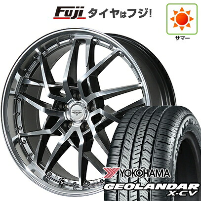 【新品国産車用5穴114.3】 夏タイヤ ホイール4本セット 255/45R20 ヨコハマ ジオランダー X-CV G057 トピー ドルフレン ゴディオ 数量限定 8.5J 20インチ(送料無料)