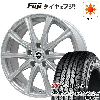 【新品国産車用5穴114.3】 夏タイヤ ホイール4本セット 235/55R18 ヨコハマ ジオランダー CV G058 エルベ エステローザ MZV シルバー 7.5J 18インチ(送料無料)｜フジ スペシャルセレクション