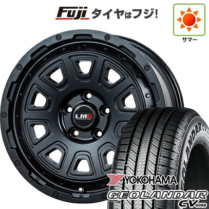【新品国産車用5穴114.3】 夏タイヤ ホイール4本セット 215/65R16 ヨコハマ ジオランダー CV G058 レアマイスター LMG DS-10 マットブラック 7J 16インチ(送料無料)
