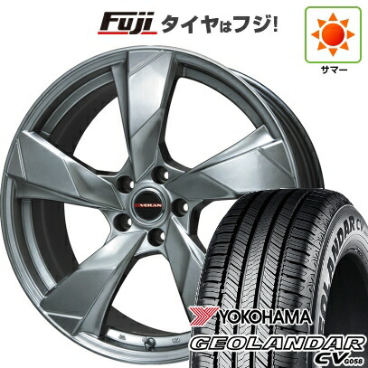 【新品国産車用5穴114.3】 夏タイヤ ホイール4本セット 235/55R18 ヨコハマ ジオランダー CV G058 プレミックス ヴェランV(クロームハイパーシルバー) 8J 18インチ(送料無料)|フジ スペシャルセレクション