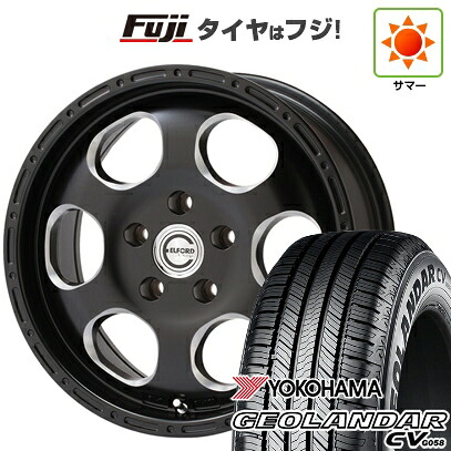 【新品国産車用5穴114.3】 夏タイヤ ホイール4本セット 215/65R16 ヨコハマ ジオランダー CV G058 エルフォード ブラッドストック 1P 7J 16インチ(送料無料)|フジ スペシャルセレクション