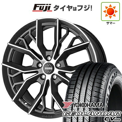 【新品国産車用5穴114.3】 夏タイヤ ホイール4本セット 215/60R17 ヨコハマ ジオランダー CV G058 モモ マッシモ 7.5J 17インチ(送料無料)