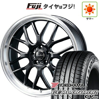 【新品国産車用5穴114.3】 夏タイヤ ホイール4本セット 235/55R18 ヨコハマ ジオランダー CV G058 ブレスト ユーロスポーツ タイプ805 セミグロスブラック 7J 18インチ(送料無料)｜フジ スペシャルセレクション