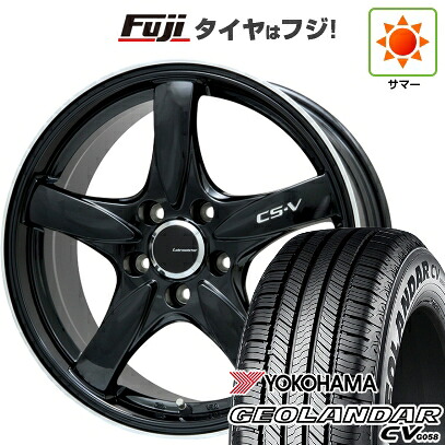 【新品国産車用5穴114.3】 夏タイヤ ホイール4本セット 215/60R17 ヨコハマ ジオランダー CV G058 レアマイスター CS-V(グロスブラック/リムポリッシュ) 7.5J 17インチ(送料無料)
