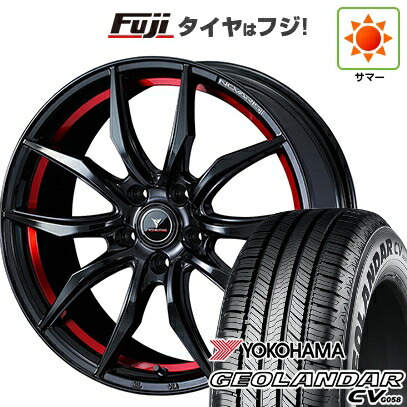 【新品国産車用5穴114.3】 夏タイヤ ホイール4本セット 235/60R18 ヨコハマ ジオランダー CV G058 WEDS ウェッズ ノヴァリス ローグ VF 8J 18インチ(送料無料)|フジ スペシャルセレクション
