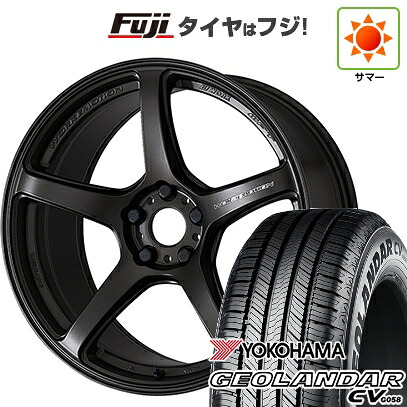 【新品国産車用5穴114.3】 夏タイヤ ホイール4本セット 225/55R18 102 V XL ヨコハマ ジオランダー CV G058 WORK ワーク エモーション T5R 7.5J 18インチ(送料無料)｜フジ スペシャルセレクション