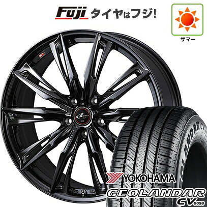 【新品国産車用5穴114.3】 夏タイヤ ホイール4本セット 235/60R18 ヨコハマ ジオランダー CV G058 WEDS ウェッズ レオニス GX 7J 18インチ(送料無料)