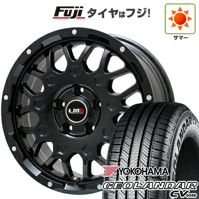 【新品国産車用5穴114.3】 夏タイヤ ホイール4本セット 215/60R17 ヨコハマ ジオランダー CV G058 レアマイスター LMG MS-9W グロスブラック 6.5J 17インチ(送料無料) 76,780円