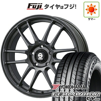 【新品国産車用5穴100】 夏タイヤ ホイール4本セット 225/55R18 102 V XL ヨコハマ ジオランダー CV G058 OZ SPARCO ターマック【限定】 8J 18インチ(送料無料)