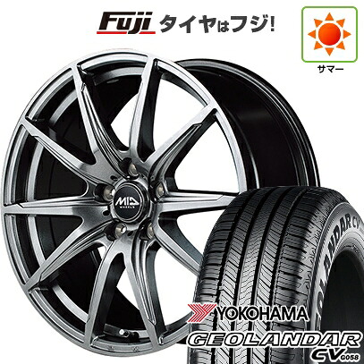 【新品国産車用5穴114.3】 夏タイヤ ホイール4本セット 215/60R17 ヨコハマ ジオランダー CV G058 MID WHEELS SLS 7J 17インチ(送料無料)