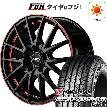 【新品国産車用5穴114.3】 夏タイヤ ホイール4本セット 215/60R17 ヨコハマ ジオランダー CV G058 MID WHEELS RX27 7J 17インチ(送料無料)