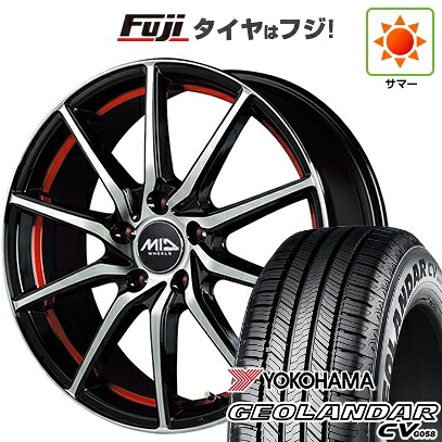 【新品国産車用5穴114.3】 夏タイヤ ホイール4本セット 215/60R17 ヨコハマ ジオランダー CV G058 MID WHEELS RX810 7J 17インチ(送料無料)