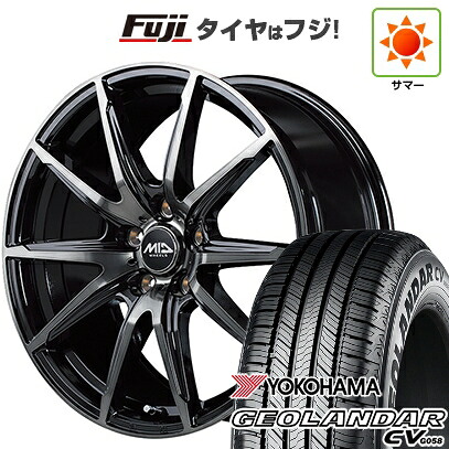 【新品国産車用5穴114.3】 夏タイヤ ホイール4本セット 235/60R18 ヨコハマ ジオランダー CV G058 MID WHEELS DR-02 7J 18インチ(送料無料)