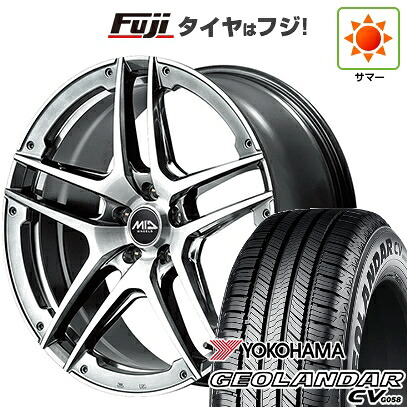 【新品国産車用5穴114.3】 夏タイヤ ホイール4本セット 225/60R17 99 V ヨコハマ ジオランダー CV G058 MID WHEELS MID EXCLUSIVE 025SV 7J 17インチ(送料無料)|フジ スペシャルセレクション