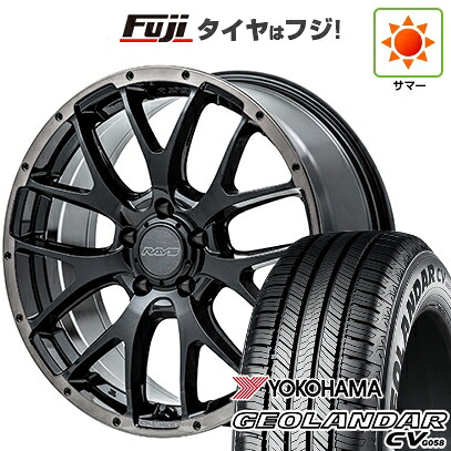 【新品国産車用5穴114.3】 夏タイヤ ホイール4本セット 235/60R18 ヨコハマ ジオランダー CV G058 RAYS レイズ ホムラ 2X7FA BLACK CLEAR EDITION 7.5J 18インチ(送料無料)｜フジ スペシャルセレクション