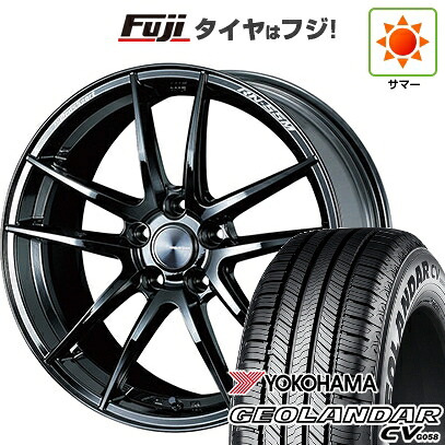 【新品国産車用5穴114.3】 夏タイヤ ホイール4本セット 225/55R18 102 V XL ヨコハマ ジオランダー CV G058 WEDS ウェッズスポーツ RN-55M 8J 18インチ(送料無料)