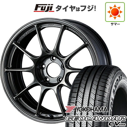 【新品国産車用5穴114.3】 夏タイヤ ホイール4本セット 235/60R18 ヨコハマ ジオランダー CV G058 WEDS ウェッズスポーツ TC-105X 8J 18インチ(送料無料)|フジ スペシャルセレクション