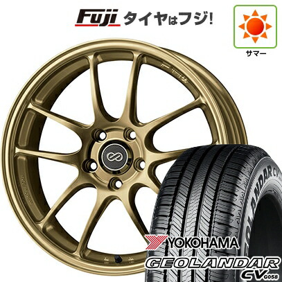 【新品国産車用5穴114.3】 夏タイヤ ホイール4本セット 235/60R18 ヨコハマ ジオランダー CV G058 ENKEI エンケイ PerformanceLine PF01 7.5J 18インチ(送料無料)