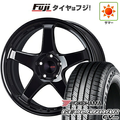 【新品国産車用5穴114.3】 夏タイヤ ホイール4本セット 235/55R18 ヨコハマ ジオランダー CV G058 ENKEI エンケイ PerformanceLine PF05 フジオリジナルカラー 7.5J 18インチ(送料無料)