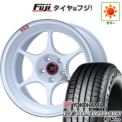 【新品国産車用5穴114.3】 夏タイヤ ホイール4本セット 235/60R18 ヨコハマ ジオランダー CV G058 ENKEI エンケイ PerformanceLine PF06 マシニングホワイト 8J 18インチ(送料無料)