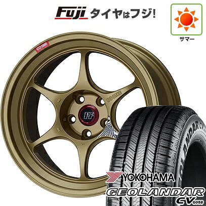 【新品国産車用5穴100】 夏タイヤ ホイール4本セット 225/60R17 99 V ヨコハマ ジオランダー CV G058 ENKEI エンケイ PerformanceLine PF06 ゴールド 7.5J 17インチ(送料無料)｜フジ スペシャルセレクション