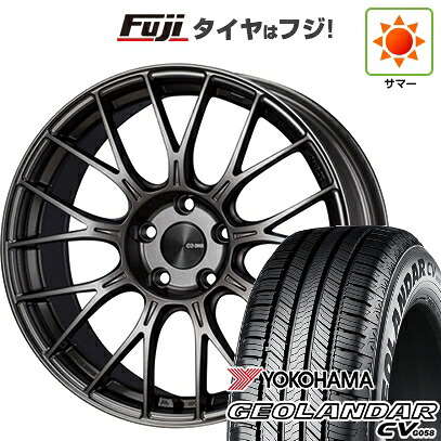 【新品国産車用5穴114.3】 夏タイヤ ホイール4本セット 225/65R17 ヨコハマ ジオランダー CV G058 ENKEI エンケイ PerformanceLine PFM1 7.5J 17インチ(送料無料)