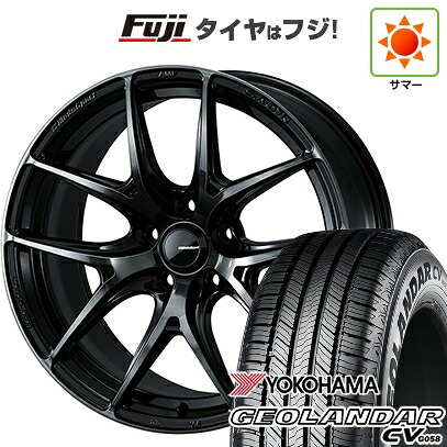 【新品国産車用5穴114.3】 夏タイヤ ホイール4本セット 215/60R17 ヨコハマ ジオランダー CV G058 WEDS ウェッズスポーツ SA-01R 7J 17インチ(送料無料)|フジ スペシャルセレクション