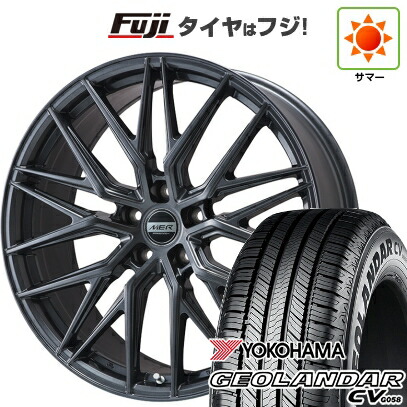 【新品国産車用5穴114.3】 夏タイヤ ホイール4本セット 225/55R18 102 V XL ヨコハマ ジオランダー CV G058 プレミックス MER XMESH ディープグレー 7J 18インチ(送料無料)