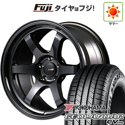 【新品国産車用5穴114.3】 夏タイヤ ホイール4本セット 235/60R18 ヨコハマ ジオランダー CV G058 MID WHEELS MID RACING R06 7.5J 18インチ(送料無料)