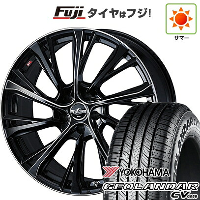 【新品国産車用5穴114.3】 夏タイヤ ホイール4本セット 215/60R17 ヨコハマ ジオランダー CV G058 WEDS ウェッズ レオニス JG BK/SCマシニング 7J 17インチ(送料無料)