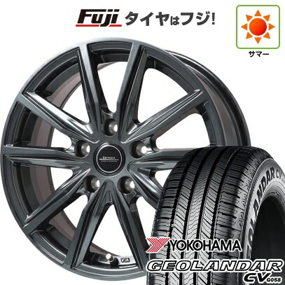 【新品国産車用5穴114.3】 夏タイヤ ホイール4本セット 235/60R18 ヨコハマ ジオランダー CV G058 エルベ エステローザ EST-α ディープグレー 7J 18インチ(送料無料)