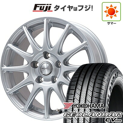【新品国産車用5穴114.3】 夏タイヤ ホイール4本セット 215/65R16 ヨコハマ ジオランダー CV G058 ビッグウエイ BWスポーツ S-120 メタルシルバー 6.5J 16インチ(送料無料)