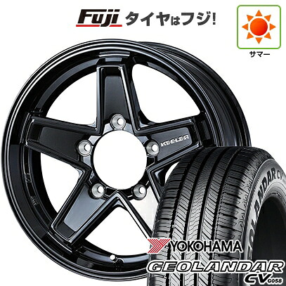 【新品】ジムニーシエラ/ジムニーノマド 夏タイヤ ホイール4本セット 195/80R15 ヨコハマ ジオランダー CV G058 WEDS ウェッズアドベンチャー キーラータクティクス グロスブラック 6J 15インチ(送料無料)