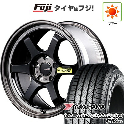 【新品国産車用5穴114.3】 夏タイヤ ホイール4本セット 225/60R17 99 V ヨコハマ ジオランダー CV G058 MID WHEELS MID RACING R06 7.5J 17インチ(送料無料)