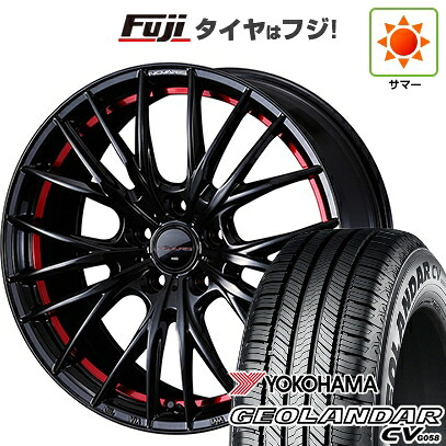 【新品国産車用5穴114.3】 夏タイヤ ホイール4本セット 235/55R18 ヨコハマ ジオランダー CV G058 WEDS ウェッズ ノヴァリス ローグ QR 7.5J 18インチ(送料無料)｜フジ スペシャルセレクション