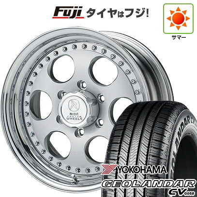 【新品国産車用5穴114.3】 夏タイヤ ホイール4本セット 215/65R16 ヨコハマ ジオランダー CV G058 エルフォード ブラッドストック 3P 7J 16インチ(送料無料)