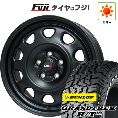 【新品】デリカD5 夏タイヤ ホイール4本セット 235/70R16 ダンロップ グラントレック R/T01 RWL/RBL レアマイスター LMG OFF-STYLE(マットブラック) 7J 16インチ(送料無料)