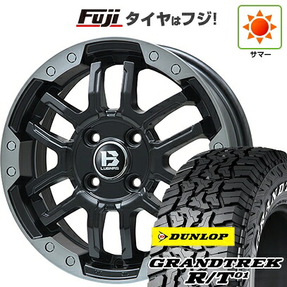 【新品】デリカD5 夏タイヤ ホイール4本セット 215/70R16 ダンロップ グラントレック R/T01 RWL/RBL ビッグウエイ B-LUGNAS FRD(マットブラック/ブラッククリアリム) 6.5J 16インチ(送料無料)|フジ スペシャルセレクション