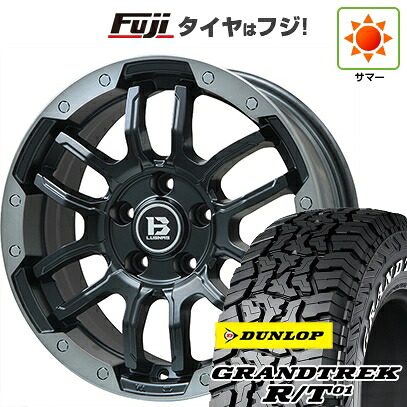 【新品国産車用5穴114.3】 夏タイヤ ホイール4本セット 225/65R17 ダンロップ グラントレック R/T01 RWL/RBL ビッグウエイ B-LUGNAS FRD(マットブラック/ブラッククリアリム) 7J 17インチ(送料無料)