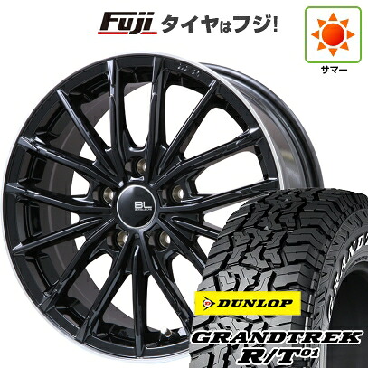 【新品国産車用5穴114.3】 夏タイヤ ホイール4本セット 225/65R17 ダンロップ グラントレック R/T01 RWL/RBL ブランドルライン DF-10M グロスブラック/リムポリッシュ 7J 17インチ(送料無料)｜フジ スペシャルセレクション
