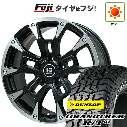 【新品】デリカD5 夏タイヤ ホイール4本セット 215/70R16 ダンロップ グラントレック R/T01 RWL/RBL ビッグウエイ B-LUGNAS BRD(ブラックポリッシュ/ブラッククリア) 6.5J 16インチ(送料無料)