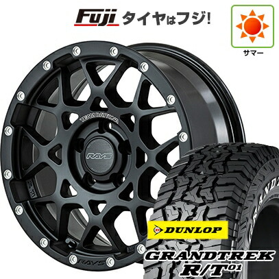 【新品】デリカD5 夏タイヤ ホイール4本セット 235/70R16 ダンロップ グラントレック R/T01 RWL/RBL RAYS レイズ デイトナ M8 7J 16インチ(送料無料)